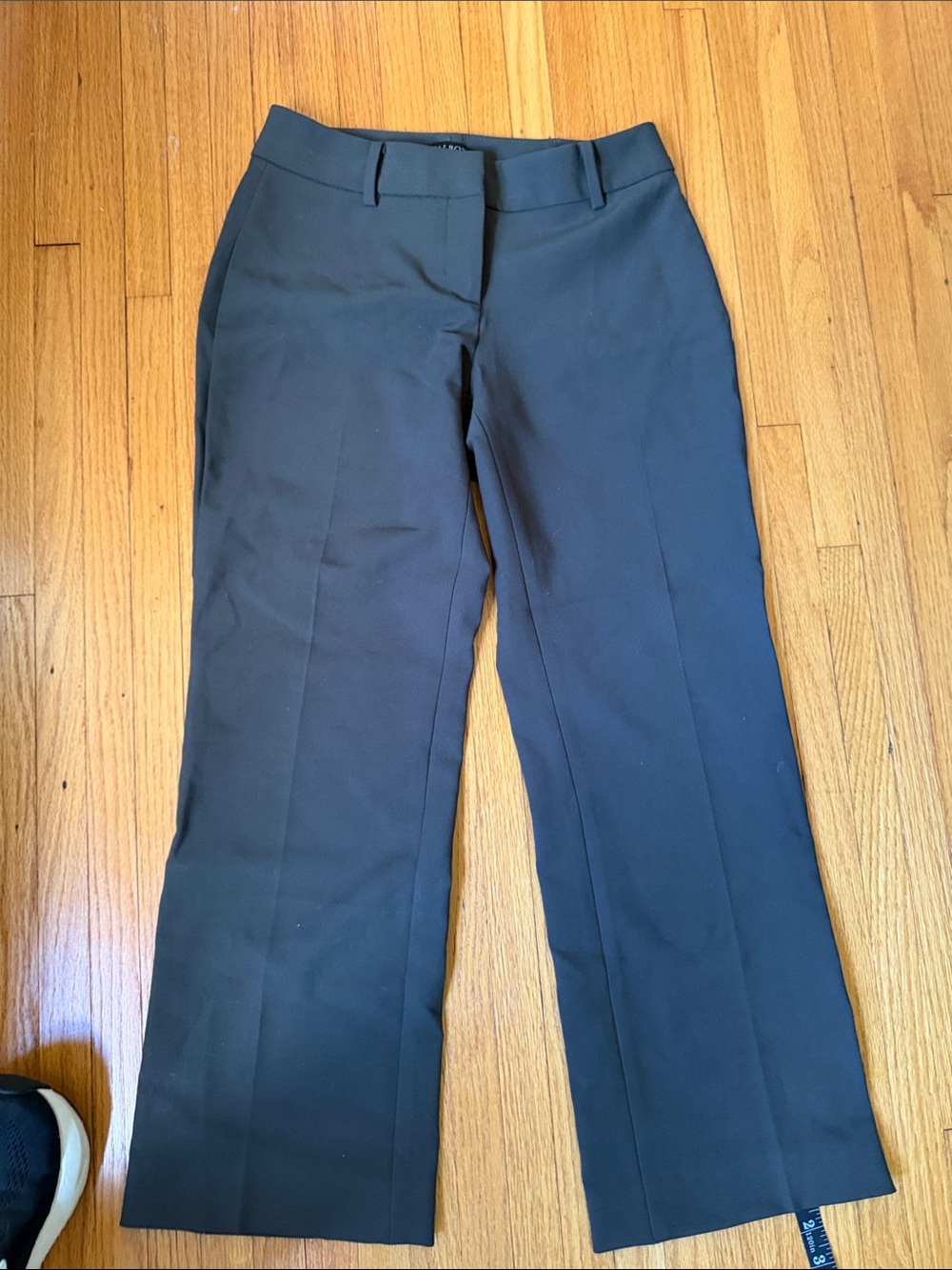 Talbots Dark Olive Green Wide-Leg Dress Trousers